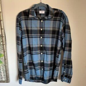 🧡3/15 Lindbergh Relaxed Fit Plaid Button Up Shirt Men's L 41/42